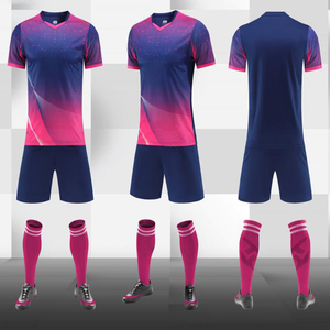 Conjunto de Uniforme de Fútbol para Hombre, Corte Automatizado, Camiseta y Calcetines de Fútbol, 100% Poliéster, Secado Rápido, Transpirable, Ropa Deportiva de Manga Corta para Verano - Product Image 1