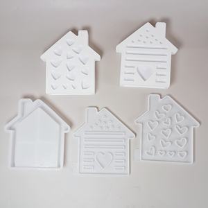 Hecho a mano respetuoso con el medio ambiente casa de playa grande herramienta de pastel de silicona S0886 chimenea casa Base moldes PC categoría producto - Product Image 4