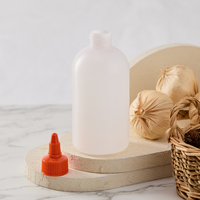 Bouteille à presser pour sauce en LDPE HDPE PP, remplissage à chaud, 8 oz, 12, 16 oz, ronde, 250 ml, ketchup, sauce salade, bouchon à bec verseur
