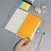 Diviseur de classeur A7 A6 A5 6 onglets diviseur d'index en acrylique transparent givré coloré en plastique perforé diviseurs de planificateur pour classeur à 6 anneaux