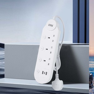 รางปลั๊กไฟวินนิ่งสตาร์ 6 ช่อง มาตรฐานอังกฤษ พร้อมพอร์ต USB คุณสมบัติความปลอดภัย - Product Image 2