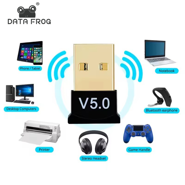 DATA FROG Wireless Computer Peripherals BT 5.0 Adapter Dongle Wireless Transmitter for Gamepads Game Accessories for PC Laptop