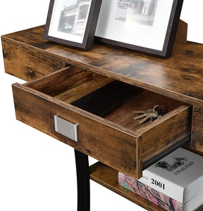 Mesa de consola con estantes, sofá estrecho, granja detrás de sofá, entrada de pasillo para sala de estar - Product Image 3