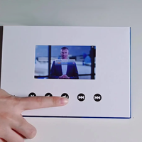 Innovation Impression de logo personnalisé Écran LED de 3 pouces Contrôle du volume Brochure vidéo d'entreprise Boîte d'emballage pour la publicité