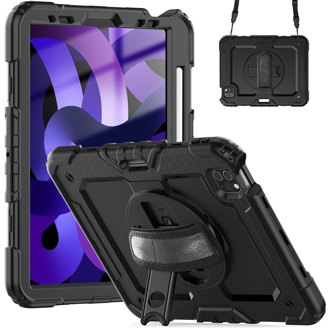 360 Degree Rotating Waist Strap Stand Shockproof Tablet Case for iPAD Air4 10.9 Inch Pro 11 2022 2021 2020 2018 Air 5 2022