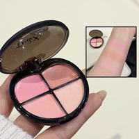 Di&Xi Palette 4-en-1 Crème Blush & Illuminateur Multi-usages pour Joues et Yeux, Fini Crème-Poudre Modulable