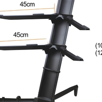 Support de clavier KOOL SOUND KS-80B 1,2 m à 3 niveaux en aluminium noir, support d'instrument de musique élégant fabriqué en Chine, en promotion
