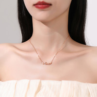 Kalung Liontin Wanita Cantik Desain Motif Bunga 'Hati Pemberani' Bertema Mawar Hadiah untuk Wanita Grosir Lapis Emas Rose Gold