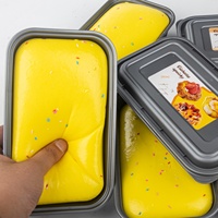 Jouet anti-stress sensoriel en mousse PU à remontée lente en forme de tranche de gâteau, souple à presser, avec boîte de rangement