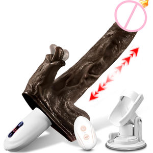 Pemanasan kontol pengendali jarak jauh mesin seks Anal teleskopik Dildo untuk wanita realistis mainan seks - Product Image 6