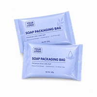 Sachet d'emballage plastique personnalisé pour savon artisanal – Sachet oreiller à scellage arrière pour barre de savon et produits de bain