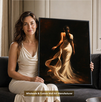 Peinture murale abstraite en acrylique sur toile, grande taille, impression personnalisée, figurine féminine, décoration murale pour la maison, vente en gros