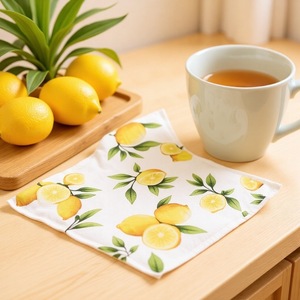 Approvisionnement direct usine, <span class=keywords><strong>serviette</strong></span> en <span class=keywords><strong>papier</strong></span> 2 plis en pâte vierge, 4 plis, imprimée couleur, motif fleur de <span class=keywords><strong>citron</strong></span>, grand motif floral, mouchoir de table - Product Image 3
