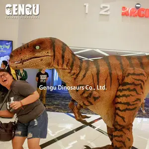 Disfraz de dinosaurio velociraptor realista para niños