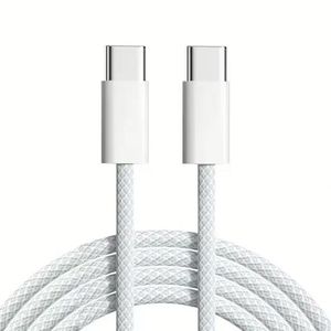 60W Fast <b>Charging</b> Dual Type <b>c</b> USB <b>C</b> to USB <b>C</b> Braided Nylon Cable for Phone 15 16 Cable Charger with Box - Product Image 3