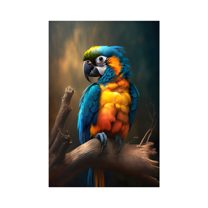 ZXHYWYM Stampa Su Tela Con Pappagalli Tropicali - Quadro Colorato Con Ara E Uccelli Esotici, Decorazione Da Parete Per Soggiorno, Ufficio, Negozio Animali