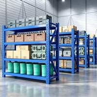 Scaffalatura Scorrevole Senza Bulloni per Accesso Facilitato, Scaffalatura Metallica per Pallet per Uso in Diverse Applicazioni di Stoccaggio