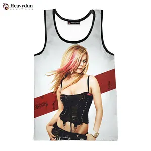 Rapper Avril Lavigne 3D canotta con stampa digitale per uomo Hot Custom All Over Print Graphics Top senza maniche magliette 3D stampate