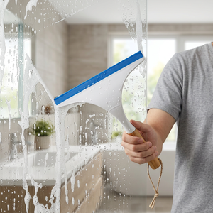 Limpiacristales Ecológico <span class=keywords><strong>de</strong></span> Bambú, Raspador <span class=keywords><strong>de</strong></span> Agua para Ventanas, Espejos, Baños, Duchas y Puertas <span class=keywords><strong>de</strong></span> Vidrio - Product Image 2