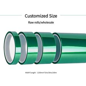 Ruban adhésif thermofusible simple face en silicone PET résistant aux hautes températures <span class=keywords><strong>Miaosen</strong></span> MS-P3850 200 vert industriel découpé à l'emporte-pièce - Product Image 3