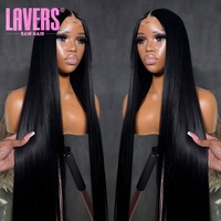 Wig Rambut Asli Manusia 13x6 Raw Human Hair Lace Frontal Wig Vietnam Tanpa Lem HD Full Lace Front, Wig Rambut Asli Manusia Lurus untuk Wanita