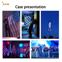 Tapis magique LED pliable personnalisable, grand écran volant transparent pour le levage de drones lors d'événements en extérieu