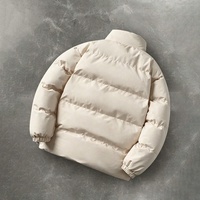 Veste matelassée légère et ample pour homme, avec logo personnalisé Benta Shangpin, couleur unie, manches longues, fermeture éclair, veste d'hiver décontractée