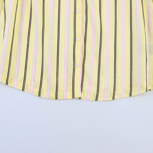 PB&ZA <span class=keywords><strong>Femme</strong></span> 2026 Nouvelle Collection Chemisiers en Lin Rayés et à <span class=keywords><strong>Carreaux</strong></span> Coupe Ample Décontractée Manches Bouffantes Boutonnés Blouses Chic - Product Image 5