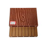 Planche de terrasse extérieure en composite WPC contemporaine - Résistante à l'humidité, antidérapante, imperméable, anti-termites, surface gaufrée 3D, système de clic AOLO