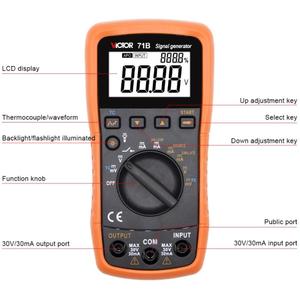 Generador de Señales VC71B 20mA con Precisión del 0.2%, Calibración DDS, Fuente de Corriente y Voltaje, Salidas para Termopares R/S/B/K/E/J/T/N - Product Image 2