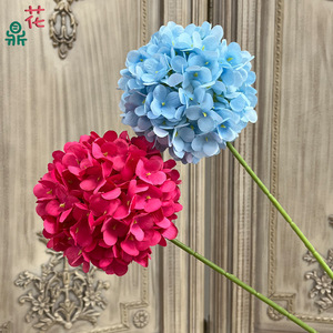 Bouquets de mariage en fleurs d'hortensias artificielles en soie, arrangements faits main, fleurs artificielles pour marqueurs d'allée de mariage - Product Image 2