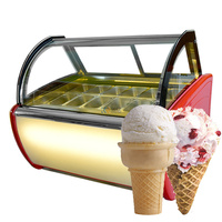 Vitrine réfrigérée pour crème glacée, gelato et sucettes glacées, conforme aux normes européennes