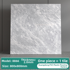 Autocollant de sol en PVC 80x80cm, auto-adhésif, pour cuisine, salle de bain, salon, décoration intérieure - Vente en gros usine - Product Image 1