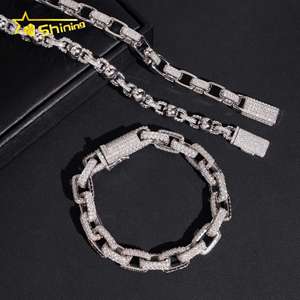Fine Jewelry 8mm 10mm <strong>Infinity</strong> Iced Out VVS Moissanite <strong>Bracelet</strong> GRA Certificated 925 Silver Men Moissanite Cuban <strong>Bracelet</strong> - Product Image 5