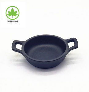 Chinese <strong>Round</strong> Mini Wok Pre-Seasoned Cast Iron Mini <strong>Pan</strong> With Double Handle Mini <strong>Egg</strong> <strong>Pan</strong> Low Price - Product Image 1