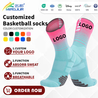 Chaussettes de sport mi-hautes confortables et colorées, personnalisables, anti-boulochage, séchage rapide, respirantes, élastiques et résistantes pour le basketball et la course à pied