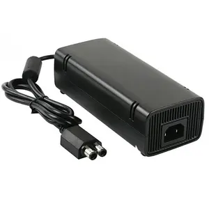 Catu Daya untuk Xbox 360 Slim 220V AC Adaptor Pengisi Daya Pengganti Bata dengan Kabel untuk untuk Xbox 360 Konsol Ramping Hitam