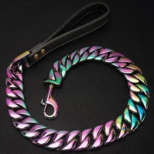 32mm langlebiger Cuban Chain-Halsband-Leinchen-Anhänger aus Edelstahl für Hunde schwerlastisches französisches Bull-Halsband-Leinenset - Product Image 6