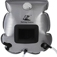 BAOLONG C1031-1 Sac de douche de camping extérieur en PVC 12L, réservoir d'eau portable auto-chauffant avec pistolet de pulvérisation