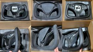 Volante de gran oferta adecuado para t-esla Model3 Y S X yugo de fibra de carbono modificado - Product Image 6