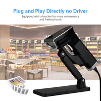Lector de Códigos de Barras USB de Alta Calidad, Escáner de Códigos de Barras Láser 1D Portátil para Punto de Venta, para Inventario de Tiendas de Ropa