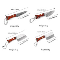 Mini couteau de chef rétro exquis avec porte-clés et étui, petit coupe-légumes créatif portable, gadget EDC pour l'extérieur, pendentif