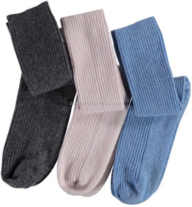 Winter <strong>Warm</strong> 100% Pure Ribbed Wholesale Cashmere <strong>Socks</strong> for <strong>Women</strong> - Product Image 5