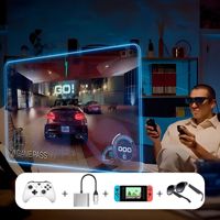 Adaptateur Type-C vers double Type-C, vidéo 8K 60Hz, charge PD 100W, 2 ports Type C pour lunettes AR, ordinateur portable
