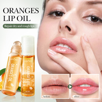 Vente chaude Hydratant Hydratant Huile À Lèvres Base Étanche Longue Durée Repulpant Orange Pêche Avocat Fruits Gelée Brillant À Lèvres Huile