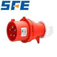 Prise d'alimentation industrielle SFE CEE IP44 étanche à 3 broches, 16A 220-250V, connecteur mâle-femelle en nylon et laiton massif, prise d'alimentation 16A