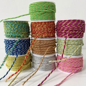 3 mm Metallic Twisted Cord 3 Strands for Bags Garments Shoes Home Textiles Gift Packaging Laurex Cord Rope Washable High - Product Image 3