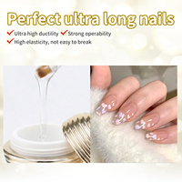 Gel de construction transparent UV LED professionnel en gros pour extension d'ongles, gel dur transparent à retirer par trempage pour salon de manucure