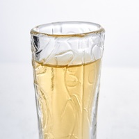 Gelas shot bot koboi mini persegi kecil 1 ons, alas tebal, dapat digunakan kembali untuk pesta brandy dan bir