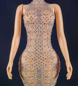 Robe de Soirée de Luxe Élégante Longue pour Femme avec Col en V, Nouveautés, Robe de Bal Ornée de Cristaux - Product Image 2